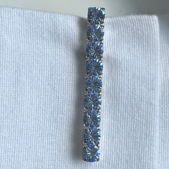 Danny Pollak Light Sapphire Swarovski Crystal Bobby Pin (#1) - approx. 2.5 in. - Picture 2 of 11